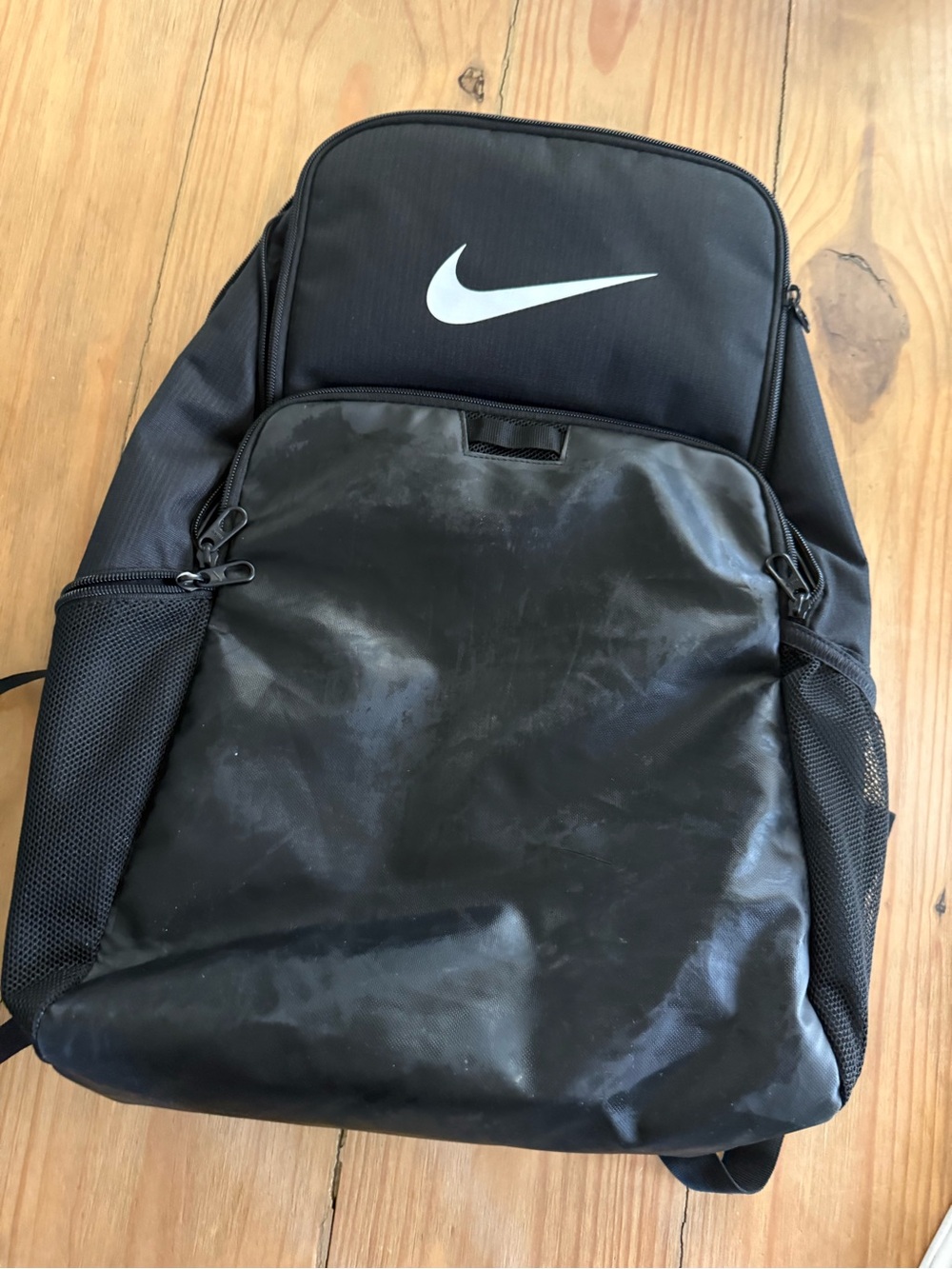 Nike Black Backpack with White Swoosh